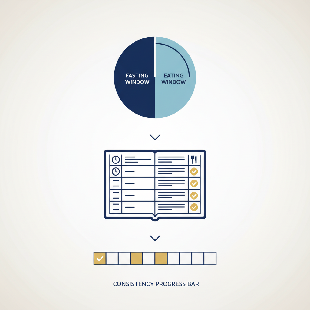 Meal Timing Journaling Basics: A FAQ on Tracking Your Fasting Consistency - Infographic illustration