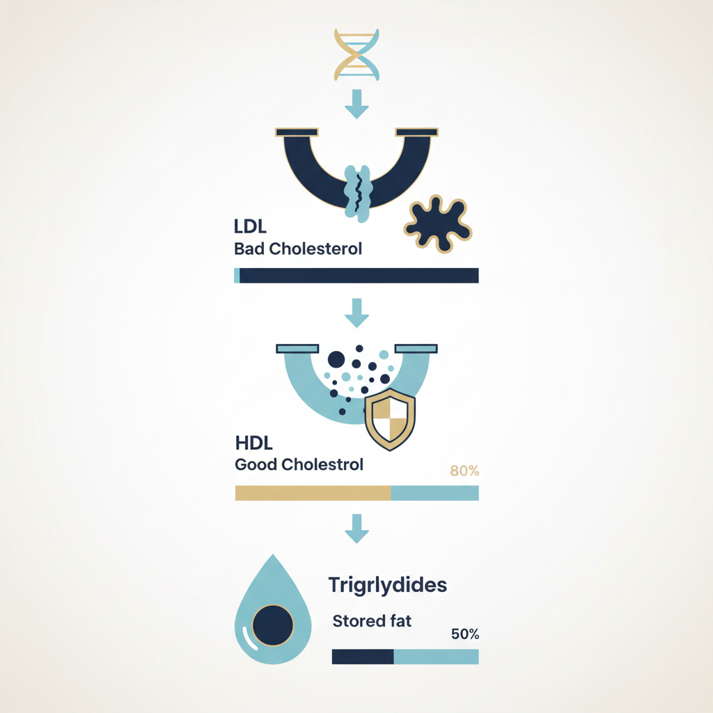 Understanding Cholesterol Test Terms: A Visual Guide to Your Lipid Profile - Infographic illustration
