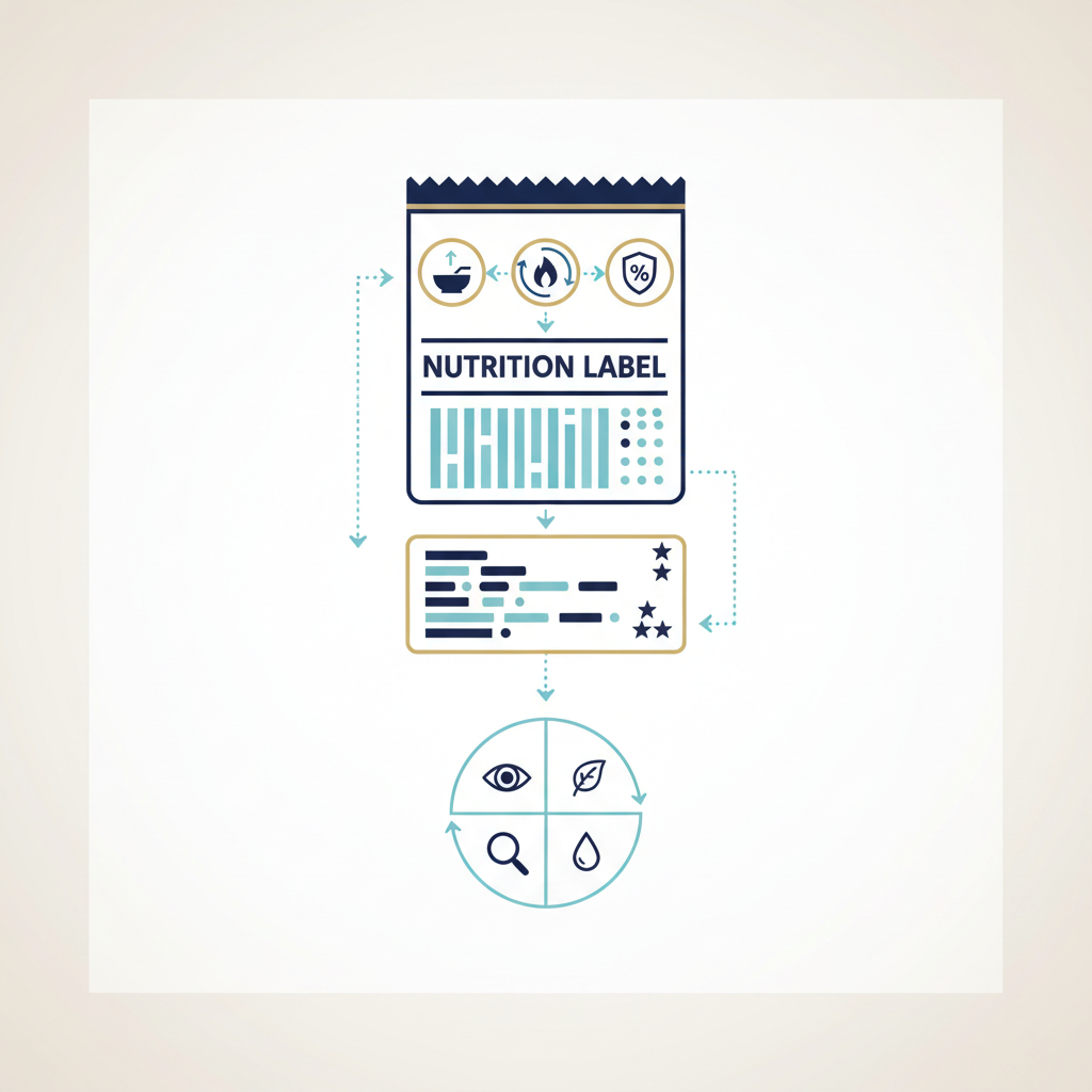 Reading Food Labels in Saudi Arabia: A Guide to Nutrition Facts - Infographic illustration
