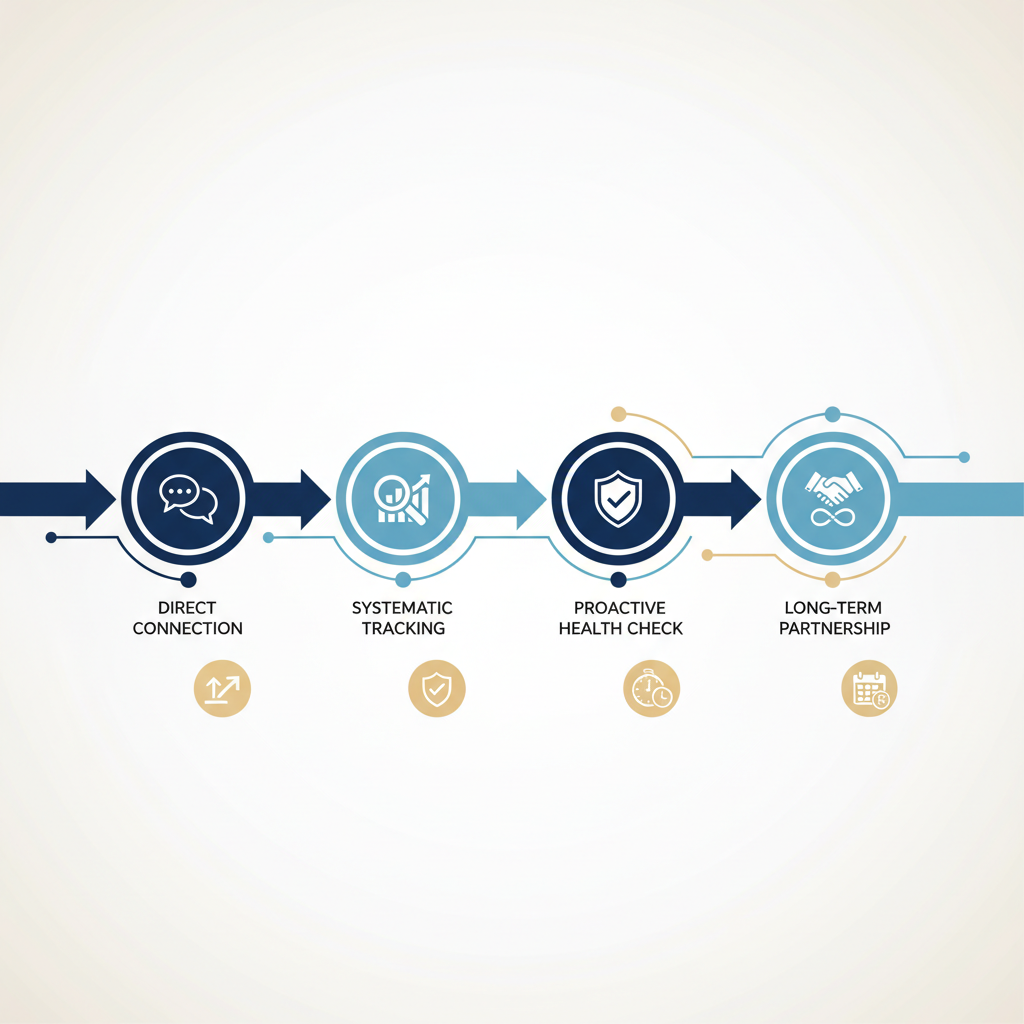 D2B System: Enhancing Follow-up and Customer Service Excellence - Infographic illustration
