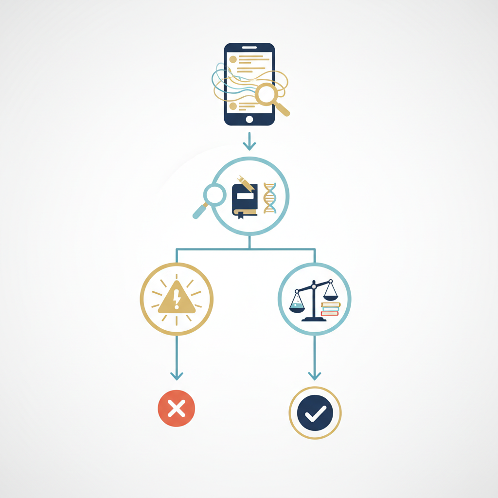 Evaluating Fasting Claims Online: A Step-by-Step Walkthrough for Discerning Fact from Fiction - Infographic illustration