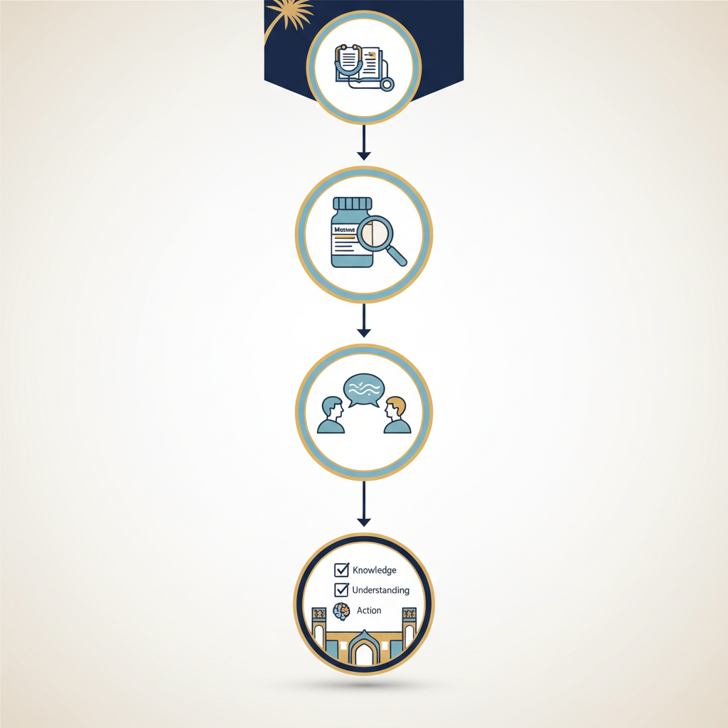 Health Literacy Guide for Al-Ahsa: Enhancing Knowledge and Skills - Infographic illustration