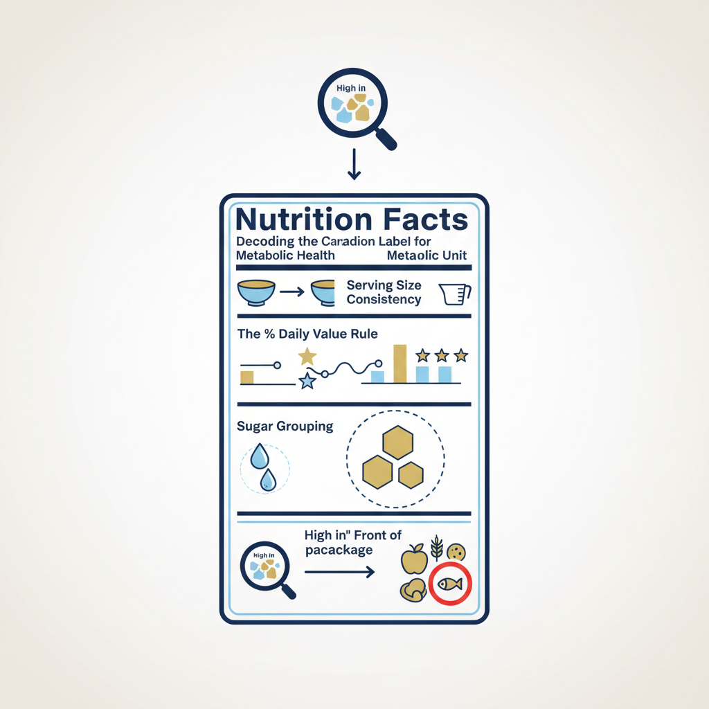The Ultimate Canadian Nutrition Label Guide: Navigating Grocery Aisles for Better Metabolic Health - Infographic illustration
