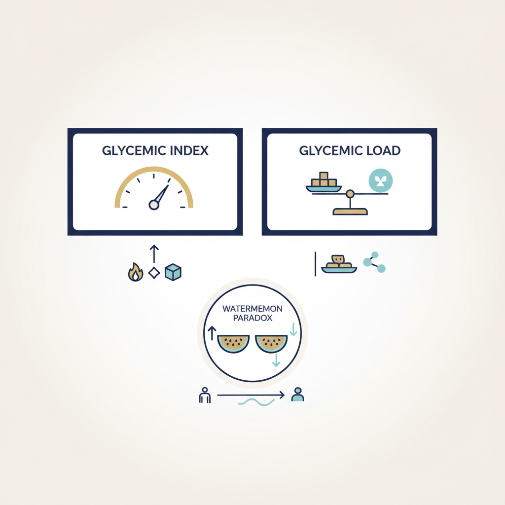 Glycemic Index vs Glycemic Load for Metabolic Health Guide - Infographic illustration