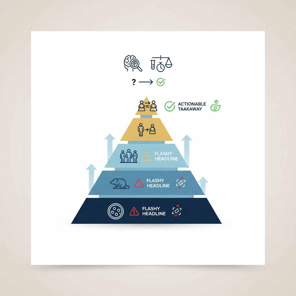 How to Read Longevity Research: A Comparison Guide for Discerning Truth from Hype - Infographic illustration