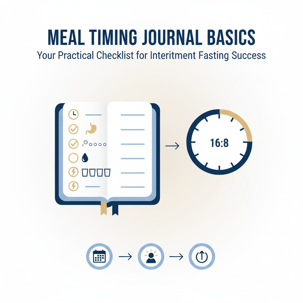 Meal Timing Journal Basics: Your Practical Checklist for Intermittent Fasting Success - Infographic illustration