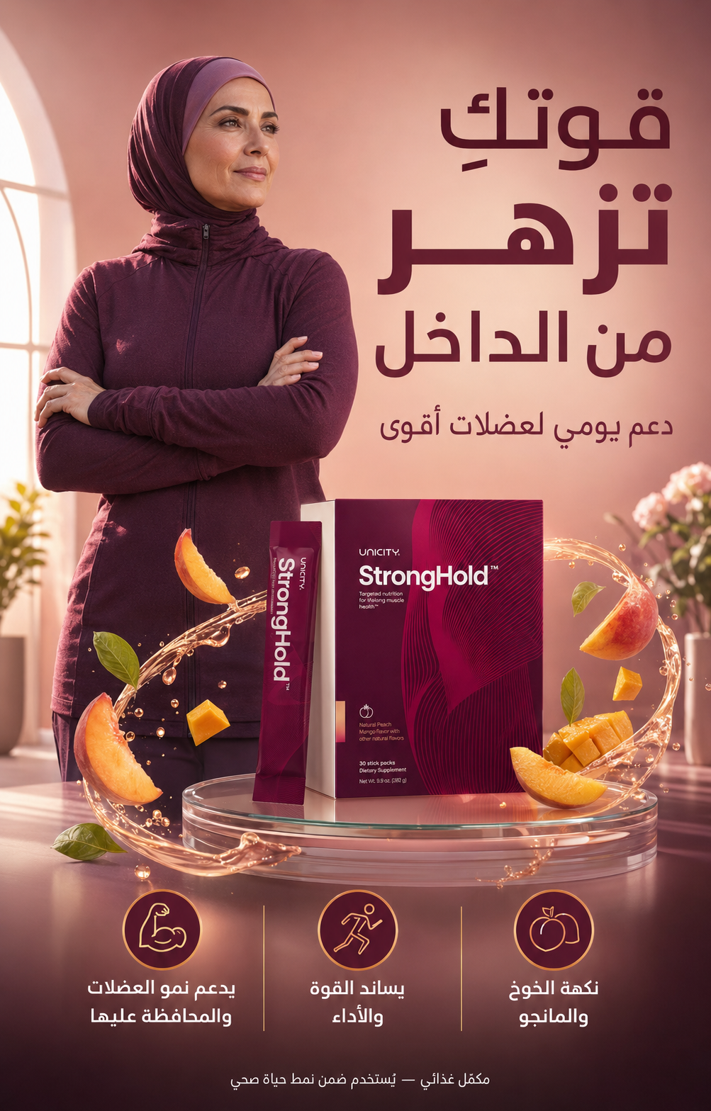 قوتك تزهر من الداخل - StrongHold يدعم نمو العضلات والمحافظة عليها